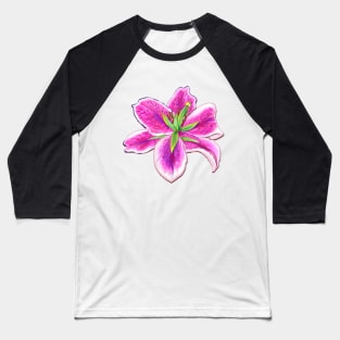 Lilly lily flower pink flowers Baseball T-Shirt